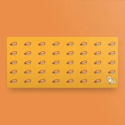 Image for Doggo Sushi Orange Deskmat