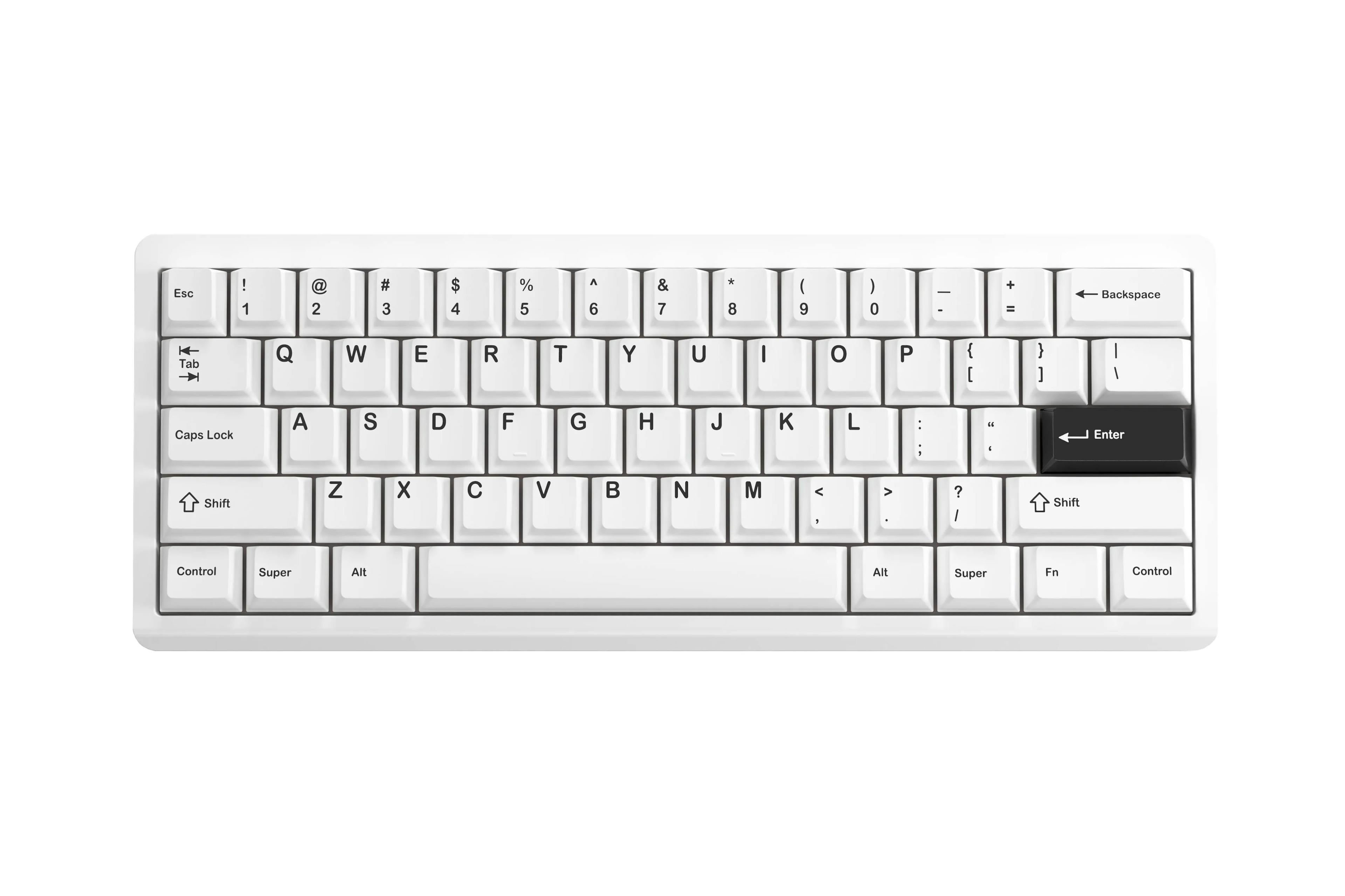 Image for [Pre-Order] kfaPBT Black on White Keycaps